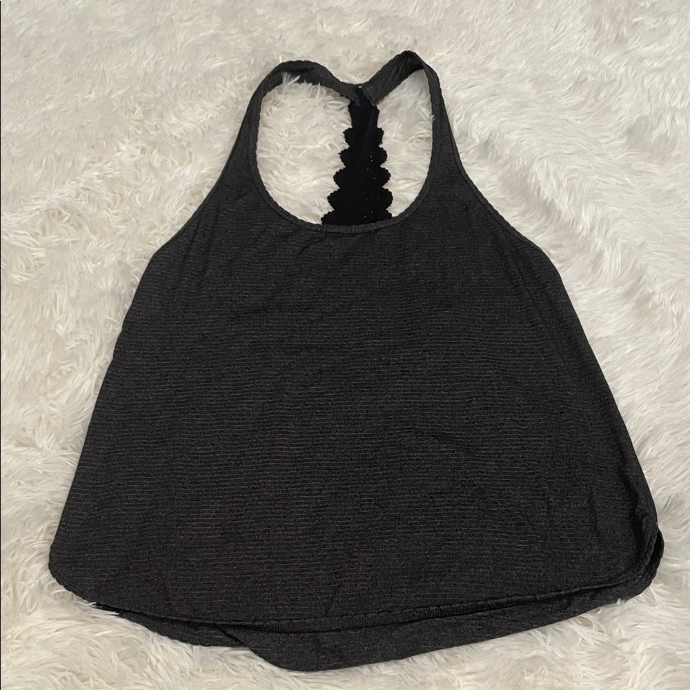 lululemon athletica Charcoal Racerback Tank Top
